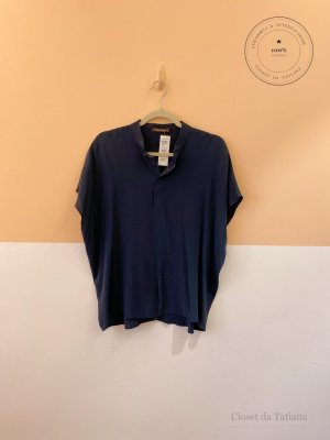 Camisa Seda Mixed Azul | Tam: P