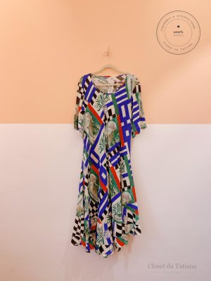 Vestido Estampado Seda Bdln | Tam: M