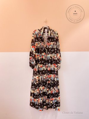 Vestido Estampa Le Lis+Bdln Preto | Tam: GG