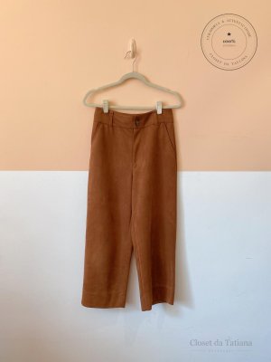 Calça Suede Zara Marrom | Tam: P