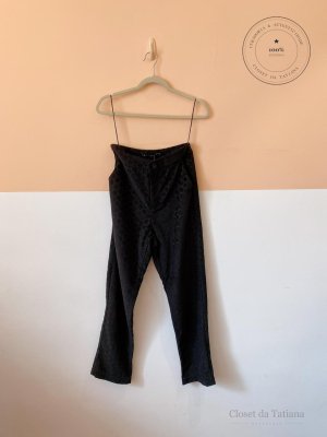 Calça Veludo Textura Maria Filó Azul | Tam: P