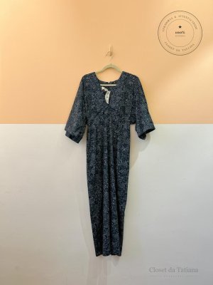 Vestido Estampa Valônia Veras Azul | Tam: P
