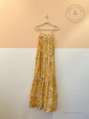 Vestido Estampa Mango Amarela | Tam: P