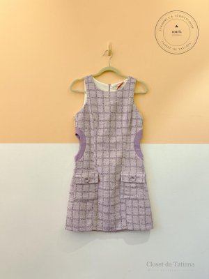 Vestido Curto Tweed Lilás Litt | Tam: M