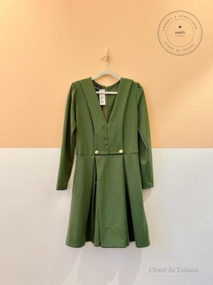 Vestido Curto Botões Agilitá Verde | Tam: M