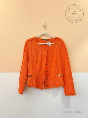 Casaco Tweed Zara Laranja | Tam: M