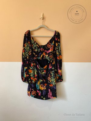 Vestido Curto Estampa Dress To Preto | Tam: G