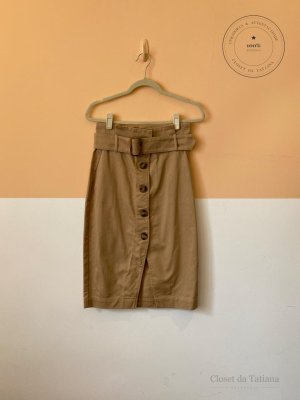 Saia Midi H&M Bege | Tam: 38