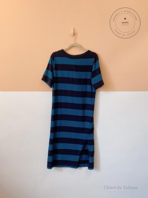 Vestido Listrado Tons Gola Abrand | Tam: P