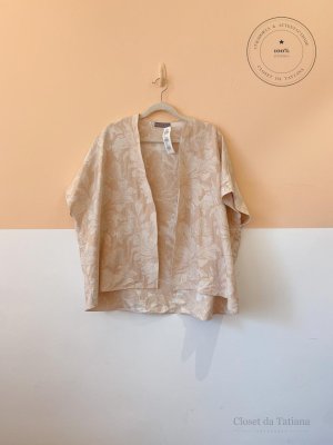 Kimono Bordado Gaitee Bege | Tam: M
