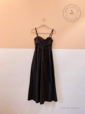 Vestido Detalhes Farm Preto | Tam: P