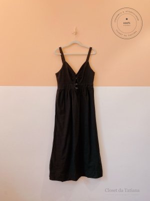 Vestido Midi Detalhe Busto Gallerist Preto | Tam: G