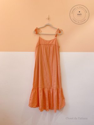 Vestido Laise Maria Filó Rosa | Tam: M