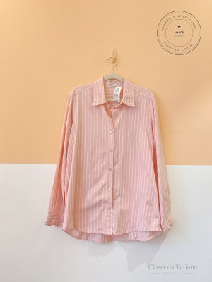 Camisa Listrada Peepou Rosa | Tam: G