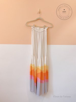 Saia Longa Barra Dress To Colorida | Tam: P