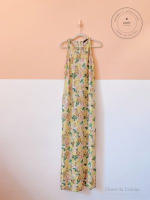 Vestido Longo Brilhos Estampa Animale | Tam: M