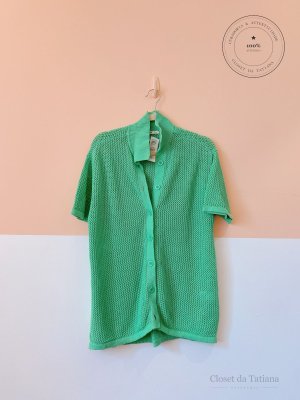 Blusa Tricot Furadinha Hering Verde | Tam: P