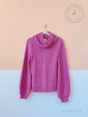 Tricot Gola Alta Roxo | Tam: M