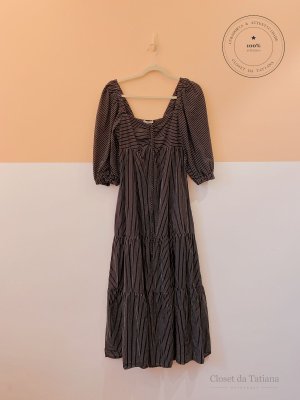 Vestido Listrado Dress To Preto | Tam: P