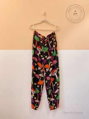 Calça Estampa Farm Preta | Tam: G