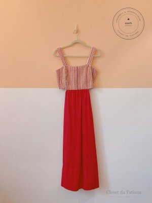 Vestido Busto Bordado Manu Manu Rosa | Tam: 40