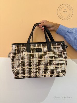 Bolsa Palha Couro Thag