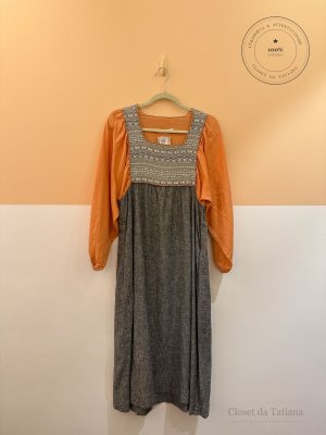 Vestido Busto Bordado Julia Golldenzon | Tam: P