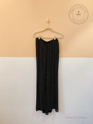 Calça Ampla Brilhos Animale Preta | Tam: M