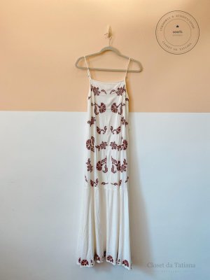 Vestido Midi Bordado Maria Filó | Tam: PP