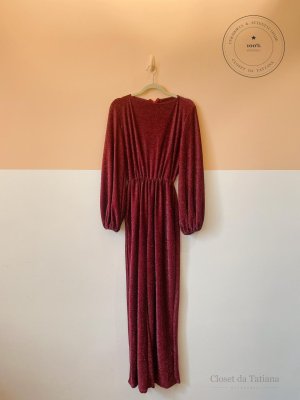 Macacão Lurex Letih Vinho | Tam: G