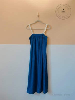 Vestido Midi Alça Anpô Azul | Tam: P