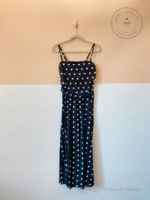 Vestido Poás Clara Rosas Preto | Tam: G
