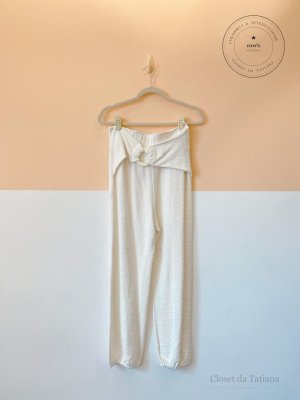 Calça Detalhe Cós Missinclof Branca | Tam: 38