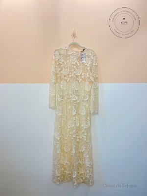 Vestido Tela Flores Bordadas Mixed | Tam: 38