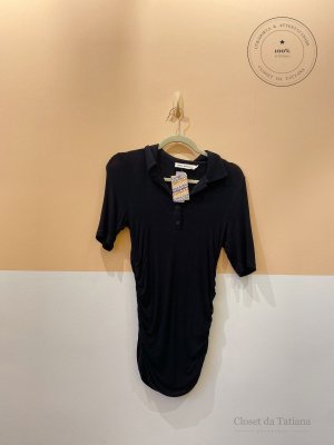 Blusa Malha Alongada Cris Barros Preta | Tam: P
