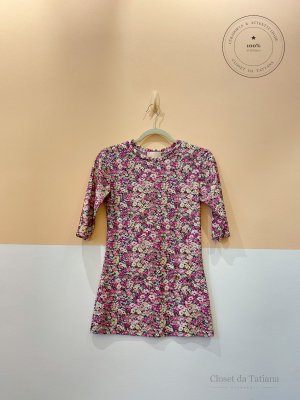 Vestido Curto Malha Floral Lolitta | Tam: P