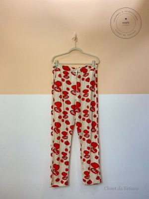 Calça Estampa Parioca Vermelha | Tam: G