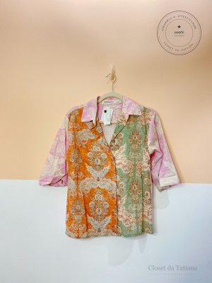 Camisa Patchwork Cris Barros | Tam: 36