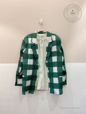 Blazer Vichy Oui Studio Verde | Tam: G