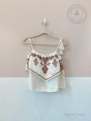 Cropped Bordada Maria Filó | Tam: M