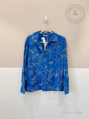 Camisa Bordada Onni Azul | Tam: M