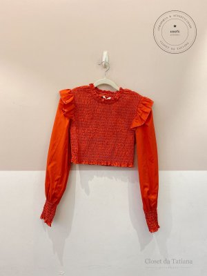 Blusa Látex Dress To Laranja | Tam: M