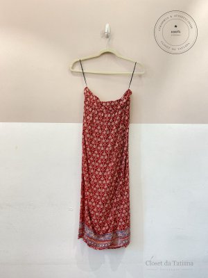 Saia Estampada Maria Filó Vermelha | Tam: 40