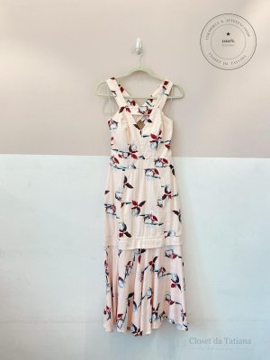 Vestido Midi Floral Maria Filó Suíte Rosa | Tam: P
