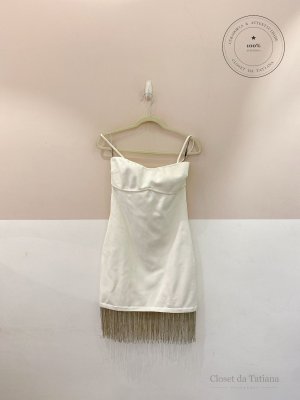Vestido Curto Tricot Franja Eugênia Sanson | Tam: M