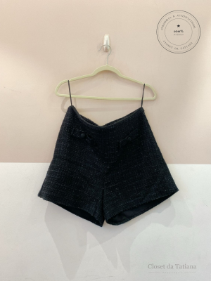 Short Tweed It Brand Preto | Tam: M
