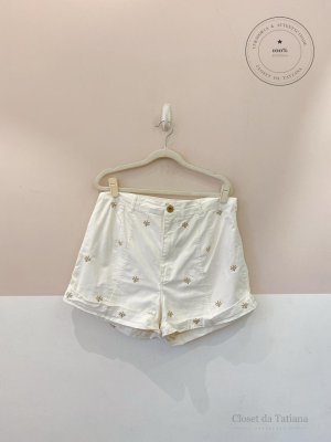 Short Sarja Bordadinhos Maria Filó | Tam: 40