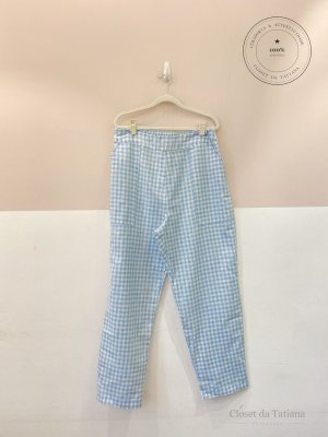 Calça Vichy Villa Fashion Azul | Tam: G