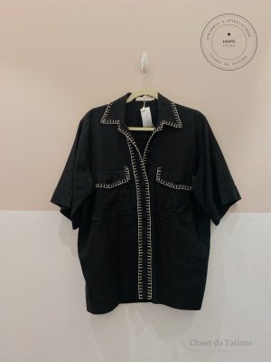 Camisa Pespontos Valônia Veras Preta | Tam: M