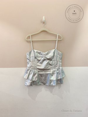 Cropped Eugênia Sanson Prata | Tam: 40